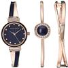 Anne Klein Set di orologio e braccialetto con accenti di cristallo premium da donna