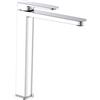 AQUASANIT Rubinetto per lavabo getto laminare cristallino Zefir cromato lucido AQUASANIT