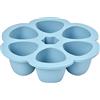 BÉABA, Vasetti Multipli in Silicone, Qualità Premium, Resistenza Termica Estrema, Forno e Microonde, 6 Scomparti Separati, Ermetico, Fabbricati in Italia, 6 x 150 ml, Blu