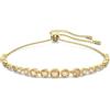 Swarovski Braccialetto Imber Emily, Tagli arrotondati misti, Tono dorato, Placcato color oro