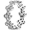 PANDORA zirconi fiori Pandora Silver Ring 191000CZ-54 donne orientali