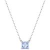 Swarovski Pendente Matrix, Taglio squadrato, Blu, Placcato rodio