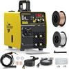 haxiaoer 160A Saldatrice MIG 4 in 1 Semi-Automatico Sinergia Gas MIG/Gasless MIG/ARC/Lift TIG Saldatrice a Filo No Gas con fili Flux Core Solid Core, Giallo