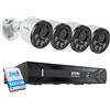 ZOSI 5MP Kit Telecamera PoE Audio NVR H.265+ 8CH 5MP 500GB | 4 Telecamere IP PoE 4MP 2,5K per Esterno e Interno, Visione Notturna, Rilevamento Umano Intelligente, Accesso Remoto