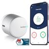 tedee Go Serratura Smart senza Conversione, Elettrica Keyless Access con Certificazione AV-TEST, Serratura Sicura per Porta con Chiusura Automatica e App, Sicurezza Casa Smart Lock, Argento