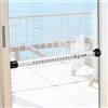 BsBsBest Barre di sicurezza per finestre interne regolabili da 45,7 a 130,7 cm, barra di sicurezza per porte scorrevoli, colore bianco, confezione da 1 pezzo