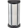 Curver Deco Bins 3253922150002 Rotondo Pattumiera 40 litri Nero Argento