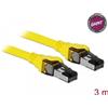 DeLOCK - Cavo di rete - da RJ-45 (M) a RJ-45 (M) - 3,0 m - SFTP, PiMF - CAT 8.1 - senza alogeni, senza ganci, a trefoli - Ge
