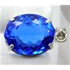 Gravity Gems Ciondolo Con Topazio Blu Naturale Ovale 925 Argento Gravity Gems 130 Ct