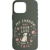 Cute Dog Cat Mom Saying with Pink Paw De Custodia per iPhone 16 Pro Max Funny Dog Lover My Shadow ha quattro gambe e una coda