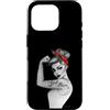 Anne Cha Art Custodia per iPhone 16 Pro Girl Power GRL PWR - Rivettatrice moderna Rosie the Rivettatrice Pin Up Retro Art