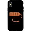 Geeky Chic Costumes Custodia per iPhone X/XS Electrical Outlet Plug and Socket Couples Halloween Costume