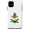 The Botany Bureau Custodia per iPhone 11 Illustrazione della pianta dell'orchidea pantofola della signora Paphiopedilum