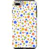 Charlotte Kay Designs Apparel & Accessor Custodia per iPhone 7 Plus/8 Plus Punti coriandoli multicolori stravaganti su bianco