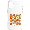 The Botany Bureau Custodia per iPhone 16 Illustrazione della pianta dell'acero dello zucchero Acer saccharum