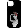 Anne Cha Art Custodia per iPhone 14 Plus Girl Power GRL PWR - Rivettatrice moderna Rosie the Rivettatrice Pin Up Retro Art