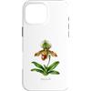 The Botany Bureau Custodia per iPhone 16 Pro Max Illustrazione della pianta dell'orchidea pantofola della signora Paphiopedilum