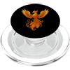 phoenix mythic bird fantasy rebirth faun Phoenix Mitico Piume Ornamentali PopSockets PopGrip per MagSafe
