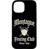 JB's Shakespeare Shop Custodia per iPhone 15 Montague Fencing Club Verona Italia Spade e Scudo Invecchiato