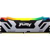 Kingston CU-DIMM 24 GB DDR5-8400, RAM (argento/nero, KF584CU40RSA-24, FURY Renegade RGB, INTEL XMP) - KF584CU40RSA-24