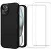 EVETANE Cover iPhone 15 e 2 schermi di protezione - Silicone - Nero - refurbished
