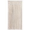 Umllpet Tenda macramè 90x180 cm | Arazzo decorativo cotone naturale fatto a mano stile boho, divisorio ambienti, sfondo eventi e decorazione murale beige