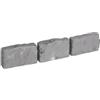 EasyFlex No-Dig - Bordura decorativa da giardino con punte di ancoraggio, 6,9 cm, effetto pietra, kit da 18 m, colore: grigio ardesia