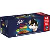 Felix Multipack Felix Le Ghiottonerie Doppia Delizia 44 x 85 g - Varietà di Carne con Verdura (4 varianti)