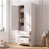 BIYFSDS Credenza cucina alta con 2 ante e 2 cassetti, mobile portaoggetti cucina