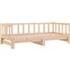 vidaXL Divano Letto con Letto Estraibile 90x200cm Legno Massello Pino
