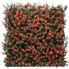 WELL HOME MOBILIARIO & DECORACIÓN Well Home Giardino Verticale Artificiale, Pannello Seto 100x100cm, Per Decorazione Interni ed Esterni - Fiori rossi realistici