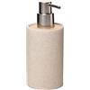 TATAY Dispenser Sapone Bora Senza BPA Per Uso Quotidiano in Bagno | Dispenser Sapone Bagno | Misure 9x7,3x17 cm | Materiale Senza BPA | Per Uso Quotidiano in Bagno, Beige