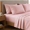 PETTI Artigiani Italiani - Set Lenzuola una Piazza e Mezza Percalle Cotone Cipria, Completo Letto 3 Pezzi, 100% Made in Italy