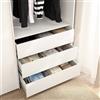 Dmora - Cassettiera Mathilde, Settimino multiuso, Comò camera da letto, Mobile con cassetti, 87x55 h70 cm, Bianco