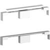 Dmora Panca Ubertino 25x290x45h cm Bianco Lucido Peso Supportato 400 kg Colore Rivestimento Bianco, Materiale Rivestimento in Legno Nobilitato