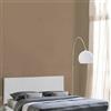 Talamo Italia - Letto matrimoniale Cleopatra, Testata in ecopelle a muro, 100% Made in Italy, adatta a letto Matrimoniale, Cm 170x60, Bianco