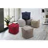 Talamo Italia Pouf Annalaura, Pouf Multifunzione, Poltroncina Relax in Tessuto Imbottito, 100% Made in Italy, 45x45h45 cm, Blu