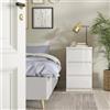 Dmora - Cassettiera Ameline, Settimino multiuso, Comò camera da letto, Mobile con cassetti, 50x40 h70 cm, Bianco lucido