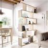Dmora Libreria Decorativa e Funzionale, Colore Rovere, cm 80 x 24 x h192, Bifacciale, 80x25h192
