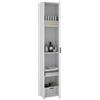 Dmora - Armadio multiuso 1 anta Lagalb, Mobile multifunzione portaoggetti, Armadio alto porta scarpe, 39x35h190 cm, Bianco