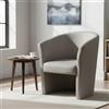 Dmora Poltrona con Rivestimento in finta pelle, Colore Grigio, cm 65 x 78 x 60