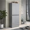 Dmora - Scarpiera Alberton, Mobile portascarpe, Armadio da ingresso multiuso, Mobiletto per calzature, Made in Italy, 80x34h200 cm, Grigio