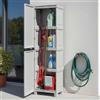 Dmora - Armadio da esterno Liegi, Mobile outdoor, Armadio per lavanderia multiuso, 100% Made in Italy, Grigio chiaro, 50x39h172 cm