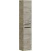 Dmora - Mobile colonna Alexandria, Mobile per bagno a 2 ante, Armadio pensile sospeso con 2 ripiani, 30x25h150 cm, Rovere