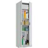 Dmora - Armadio multiuso 2 ante Portsmouth, Mobile ausiliario, Guardaroba porta scarpe moderno, Scarpiera verticale, 59x37h180 cm, Bianco