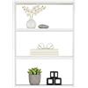 Dmora - Mensola Albali, Scaffale, Ripiano a muro, Scaffalatura multiuso, 43x9h60 cm, Bianco