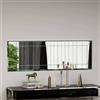 Dmora - Specchio Pyxis, Specchiera, Articolo d'arredo a muro, Decorazione con specchio, 40x2h120 cm, Bianco