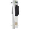Dmora - Mobile da ingresso Violantino, Armadietto multifunzione, Appendiabiti da parete con specchio, 50x35h190 cm, Bianco