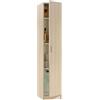 Dmora - Armadio multiuso 1 anta Clearwater, Mobile ausiliario, Guardaroba porta scarpe con ripiani, Scarpiera verticale, 37x37h180 cm, Rovere