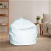 Dmora Talamo Italia - Pouf Abe, Poltrona multiuso, Poltroncina sacco, Pouf poggiapiedi, Made in Italy, 65x65 h50 cm, Bianco